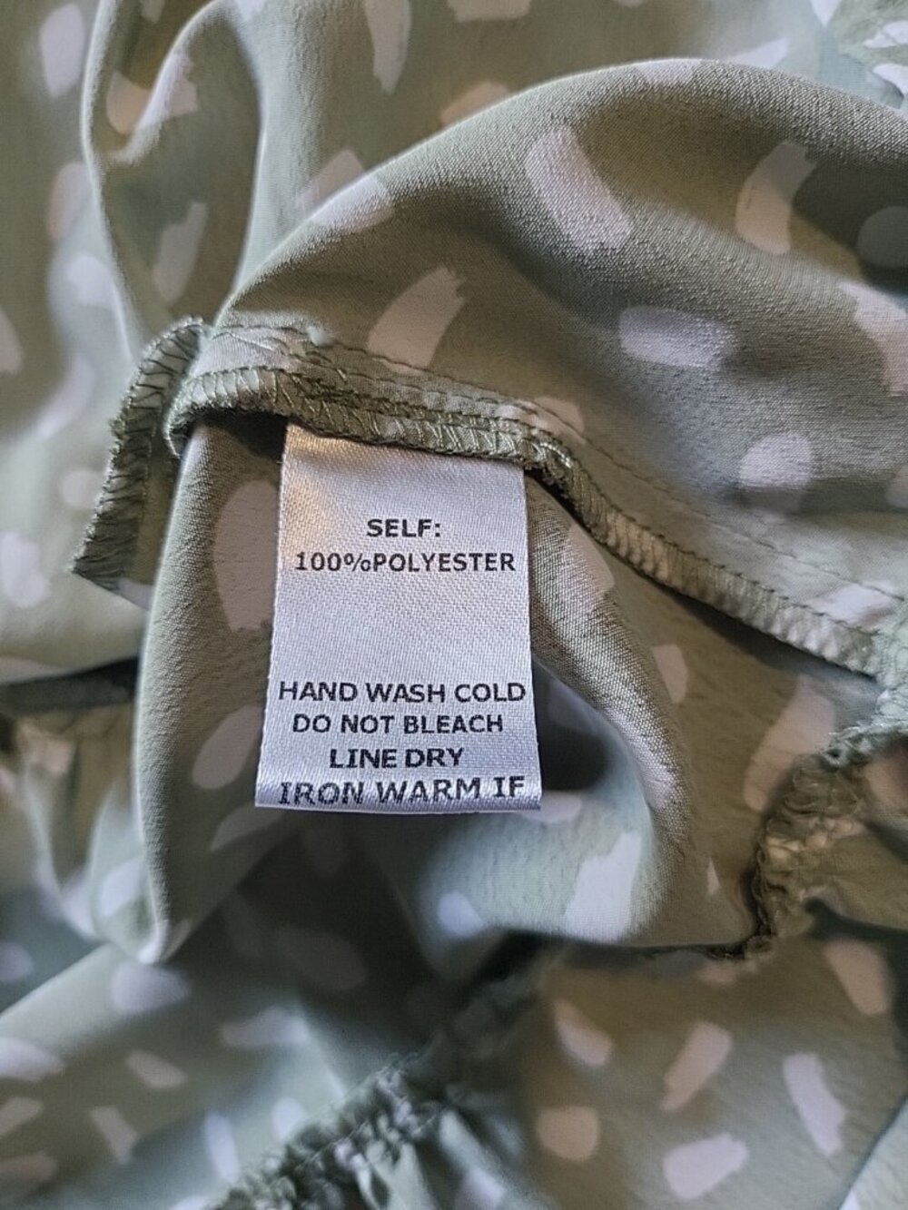 Mittoshop Sage Green Babydoll Dress Cottagecore Prairie Boho Flowy Mini Size M - Picture 7 of 11